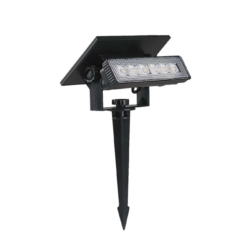 LED Solarna svetilka LED/0,9W/3,7V 3000K IP65 črna