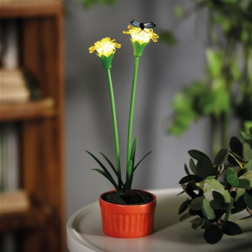 LED solarna svetilka LED/1,2V 200 mAh IP44 cvet
