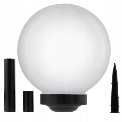 LED solarna svetilka LED/1,2V 6500K 200 mAh premer 25 cm IP44 bela/črna