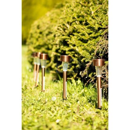 LED Solarna svetilka LED/2V 40 mAh IP44 baker