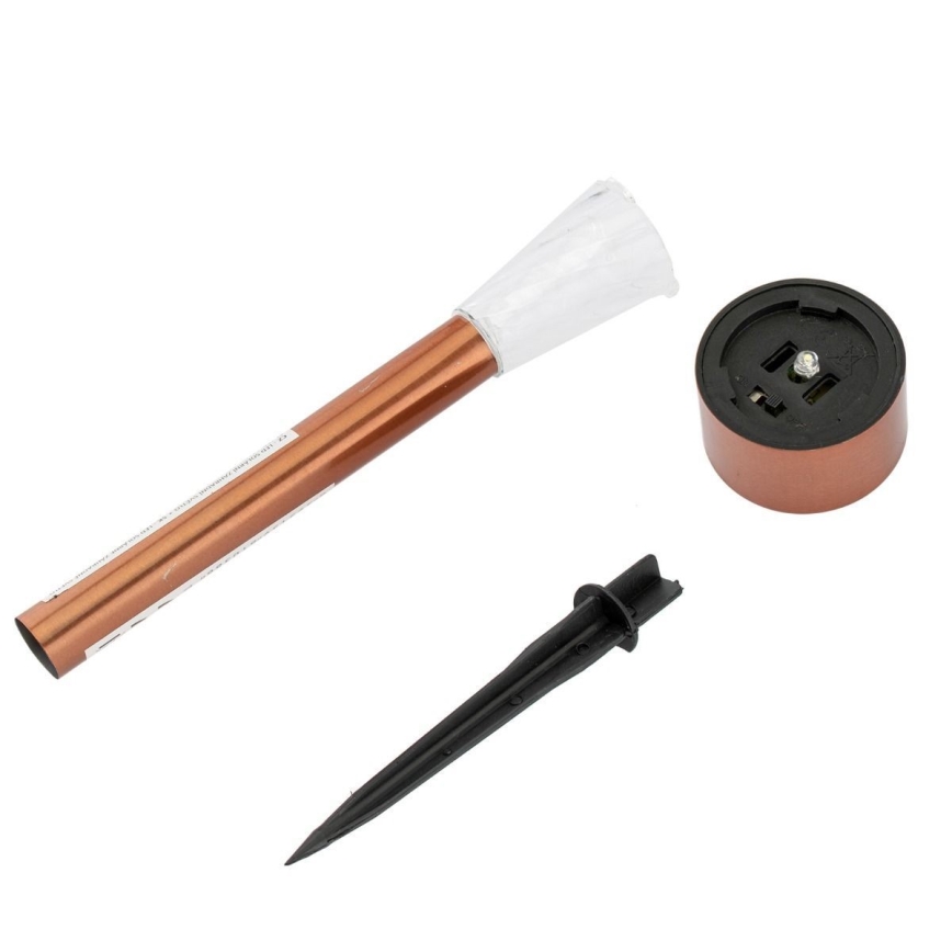 LED Solarna svetilka LED/2V 40 mAh IP44 baker