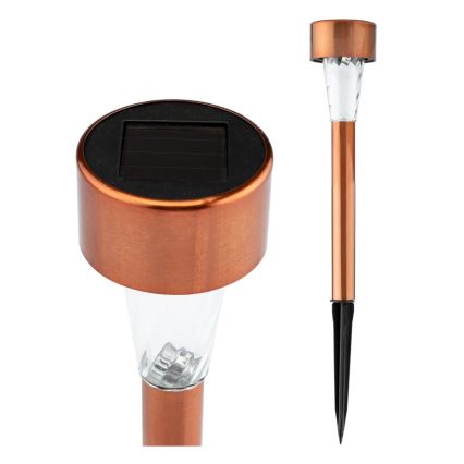 LED Solarna svetilka LED/2V 40 mAh IP44 baker