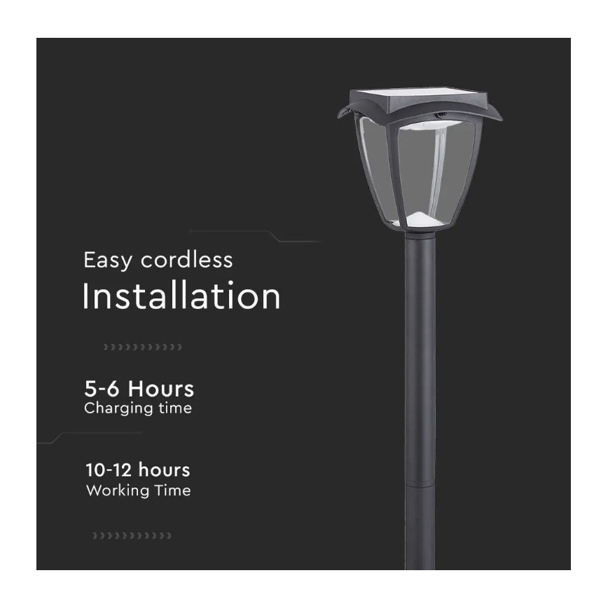 LED Solarna svetilka LED/2W/230V 93 cm 3000/6000K IP65