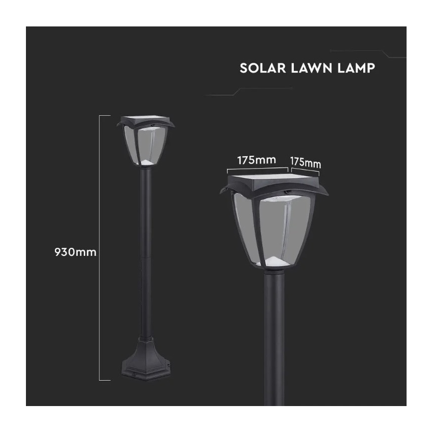 LED Solarna svetilka LED/2W/230V 93 cm 3000/6000K IP65