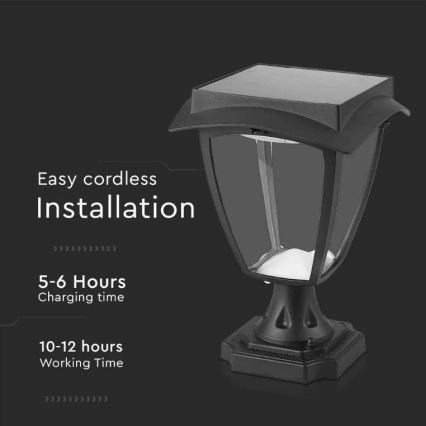 LED Solarna svetilka LED/2W/3,7V 3000/6000K IP65 2200 mAh