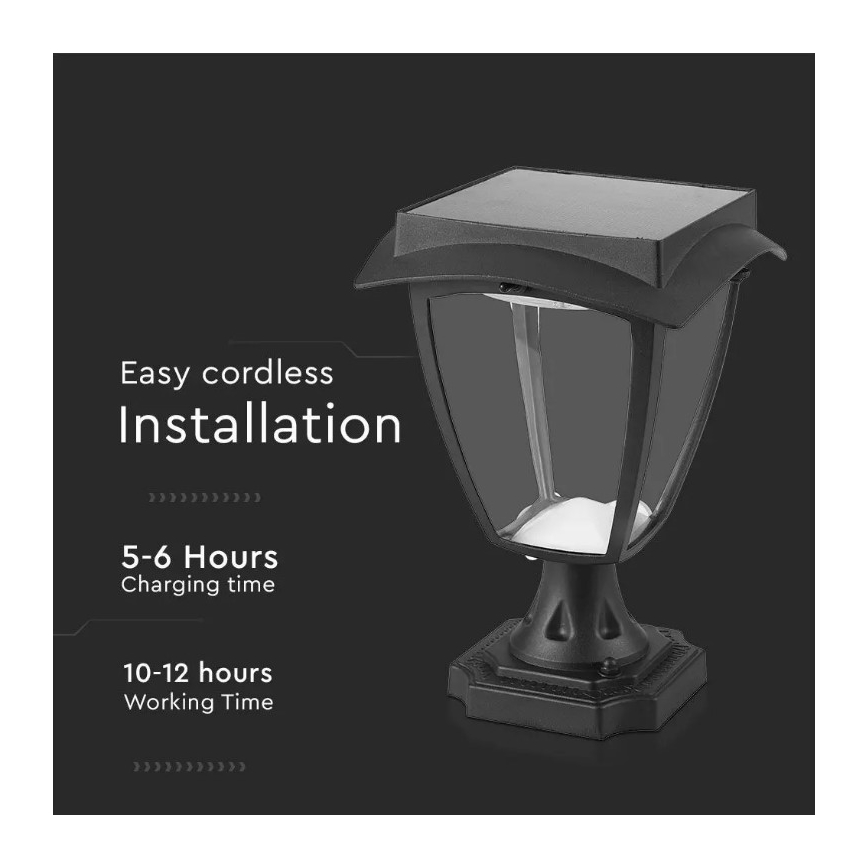 LED Solarna svetilka LED/2W/3,7V 3000/6000K IP65 2200 mAh
