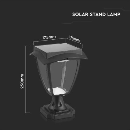 LED Solarna svetilka LED/2W/3,7V 3000/6000K IP65 2200 mAh