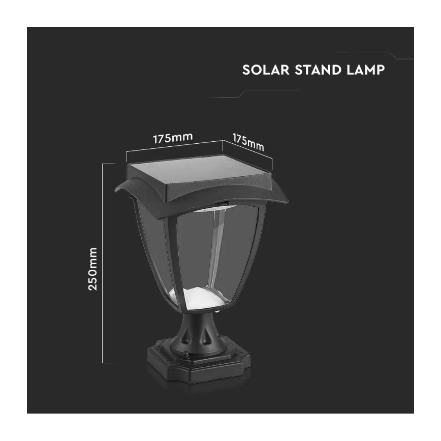 LED Solarna svetilka LED/2W/3,7V 3000/6000K IP65 2200 mAh
