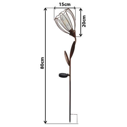 LED Solarna svetilka LILLY 1xE27/1,2V IP44