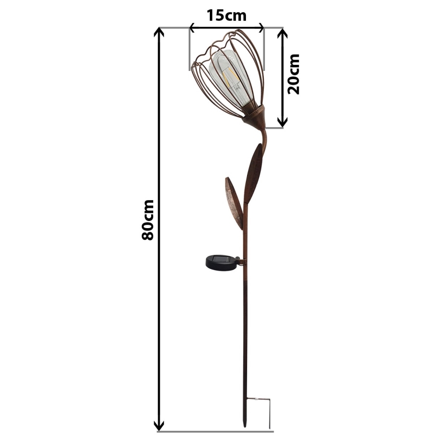 LED Solarna svetilka LILLY 1xE27/1,2V IP44