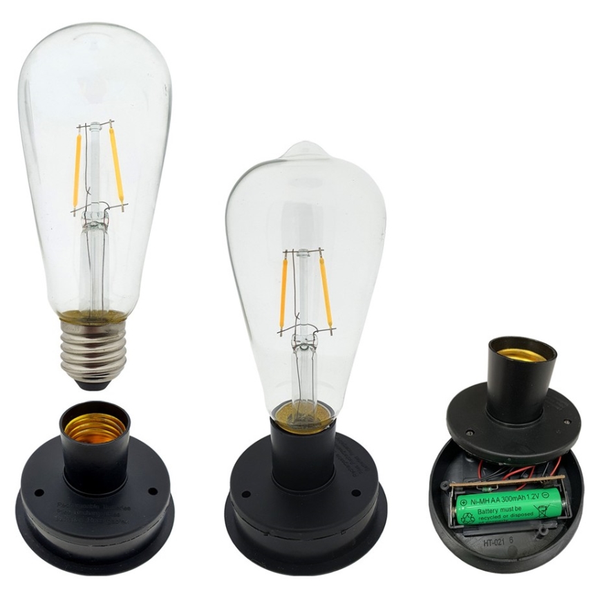LED Solarna svetilka LORETA 1xE27/1,2V 600 mAh IP44