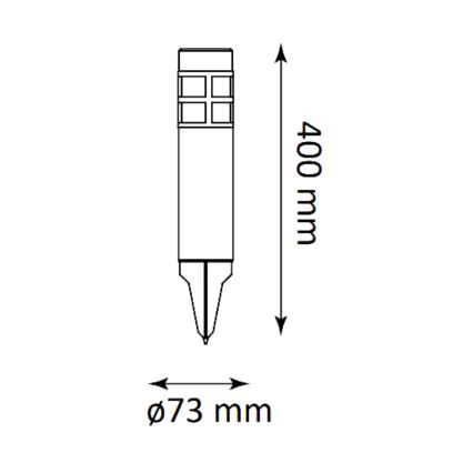 LED Solarna svetilka MARK LED/1,2V 200 mAh IP44