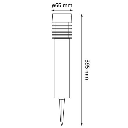 LED solarna svetilka MARTIN LED/1,2V 150 mAh IP44 črna