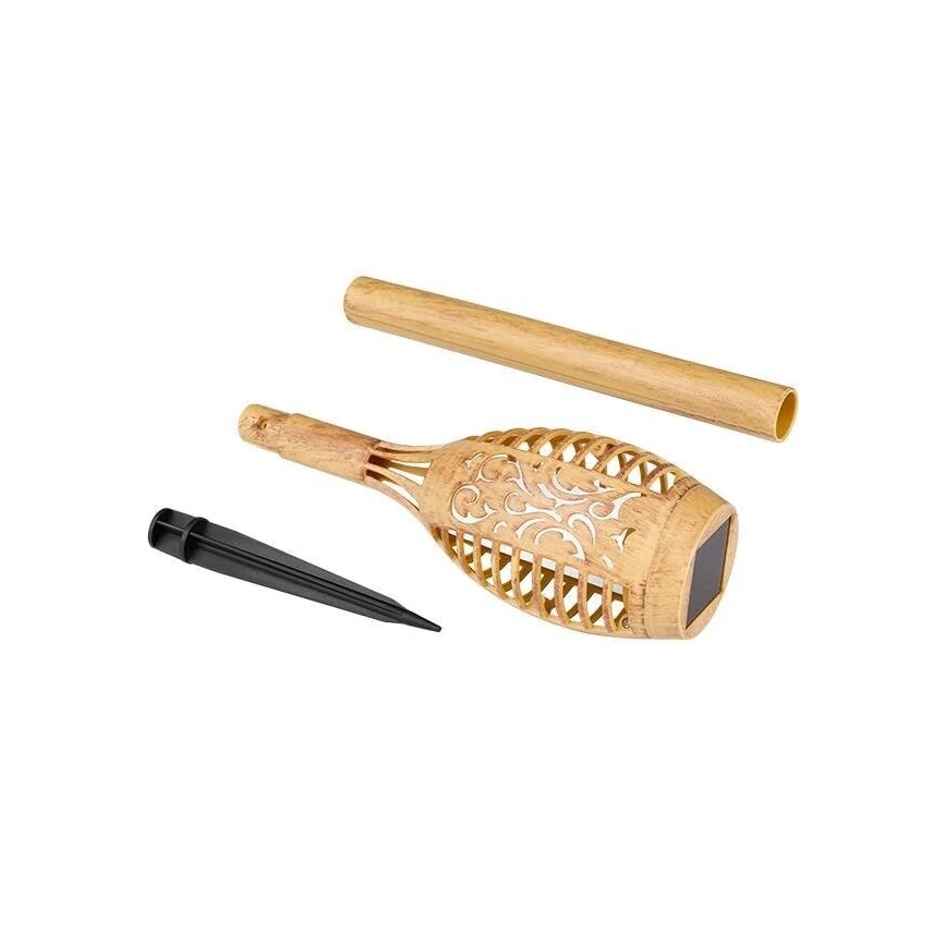 LED Solarna svetilka MINISPARK BAMBOO LED/1,8W/5,5V IP44 bež
