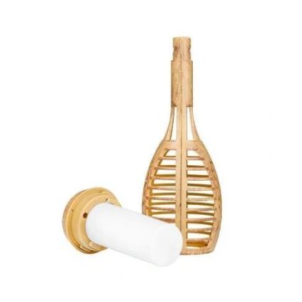 LED Solarna svetilka MINISPARK BAMBOO LED/1,8W/5,5V IP44 bež