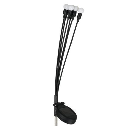 LED Solarna svetilka MULTI LED/0,06W/1,2V 150 mAh IP44 črna