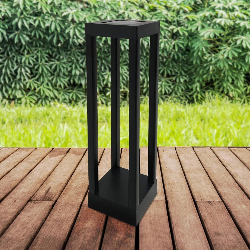 LED Solarna svetilka PALERMO LED/3,7V 500 mAh 46 cm IP44 črna