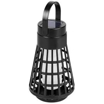 LED solarna svetilka s senzorjem 2 v 1 LED/1W/3,7V IP54 300 mAh črna