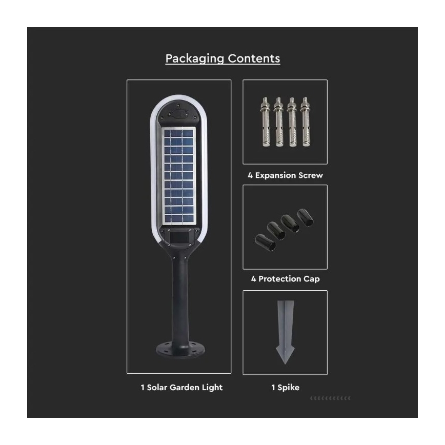 LED Solarna svetilka s senzorjem BOLLARD LED/5W/5,5V 70 cm 3000K IP65 2000 mAh