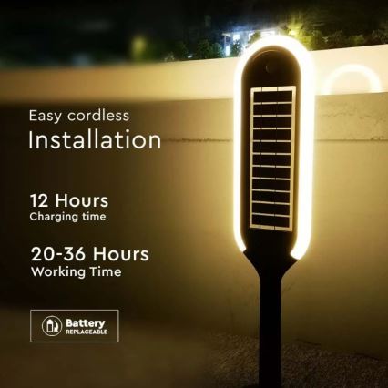 LED Solarna svetilka s senzorjem BOLLARD LED/5W/5,5V 70 cm 3000K IP65 2000 mAh