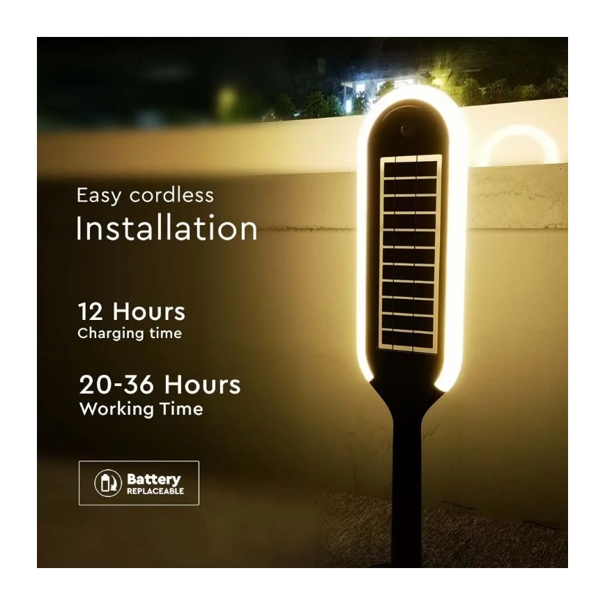 LED Solarna svetilka s senzorjem BOLLARD LED/5W/5,5V 70 cm 3000K IP65 2000 mAh