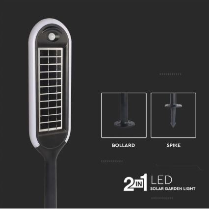 LED Solarna svetilka s senzorjem BOLLARD LED/5W/5,5V 70 cm 3000K IP65 2000 mAh