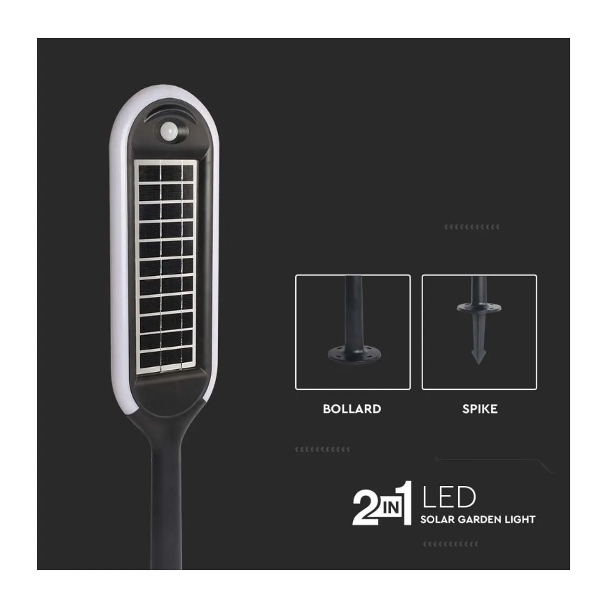 LED Solarna svetilka s senzorjem BOLLARD LED/5W/5,5V 70 cm 3000K IP65 2000 mAh