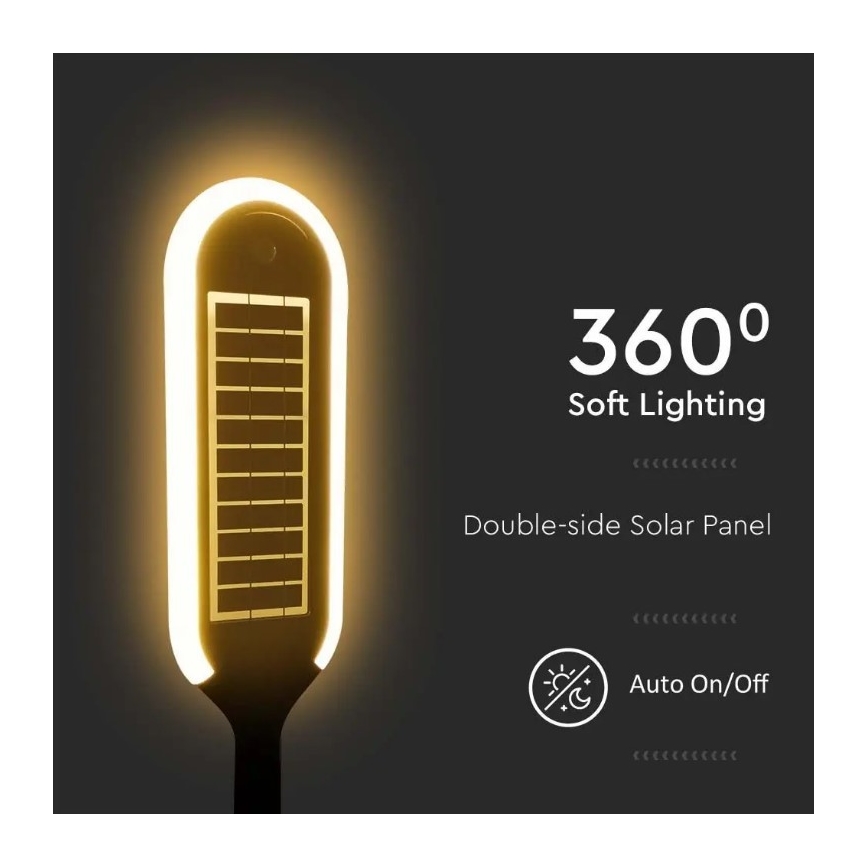 LED Solarna svetilka s senzorjem BOLLARD LED/5W/5,5V 70 cm 3000K IP65 2000 mAh