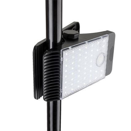 LED Solarna svetilka s senzorjem gibanja in mraka CLIPS LED/4W/1200 mAh 3,7V IP44 črna