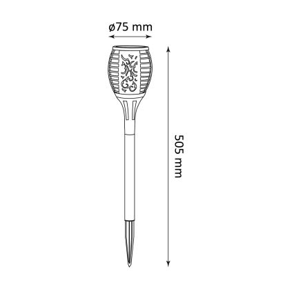 LED Solarna svetilka s senzorjem FUEGO LED/1,2V 200 mAh IP44