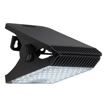 LED Solarna svetilka s senzorjem gibanja in mraka CLIPS LED/4W/1200 mAh 3,7V IP44 črna
