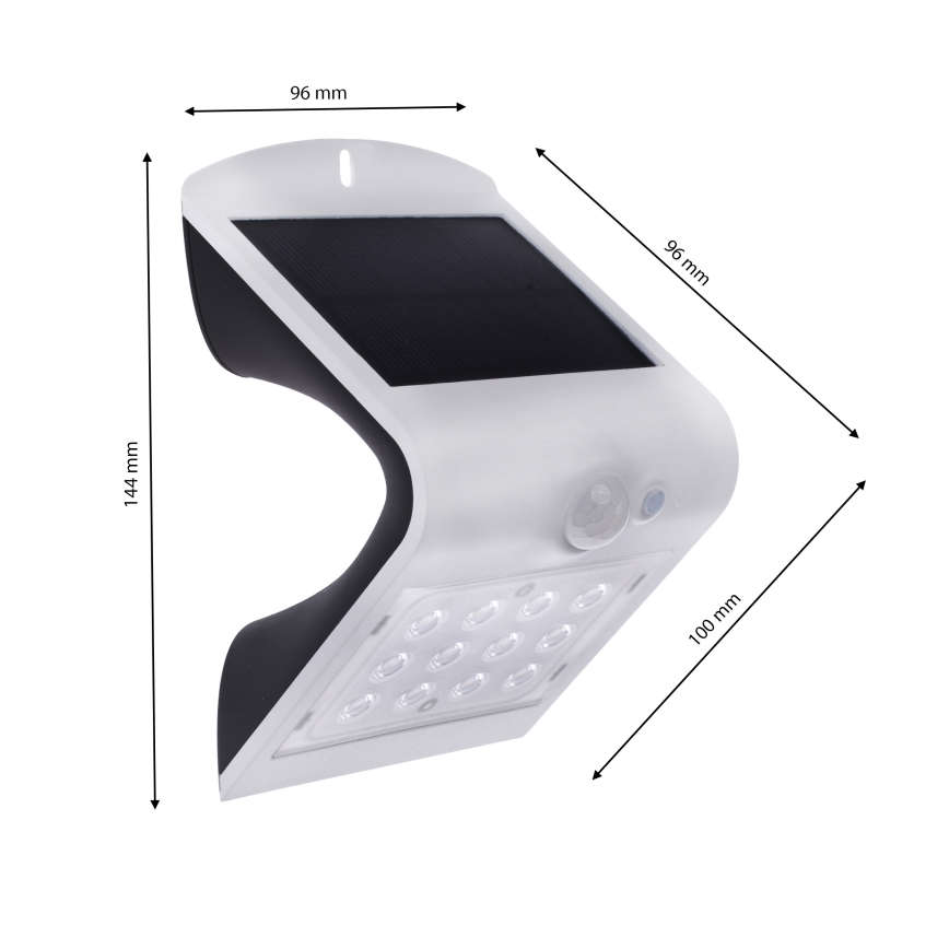 LED Solarna svetilka s senzorjem gibanja LED/1,5W/3,7V IP65