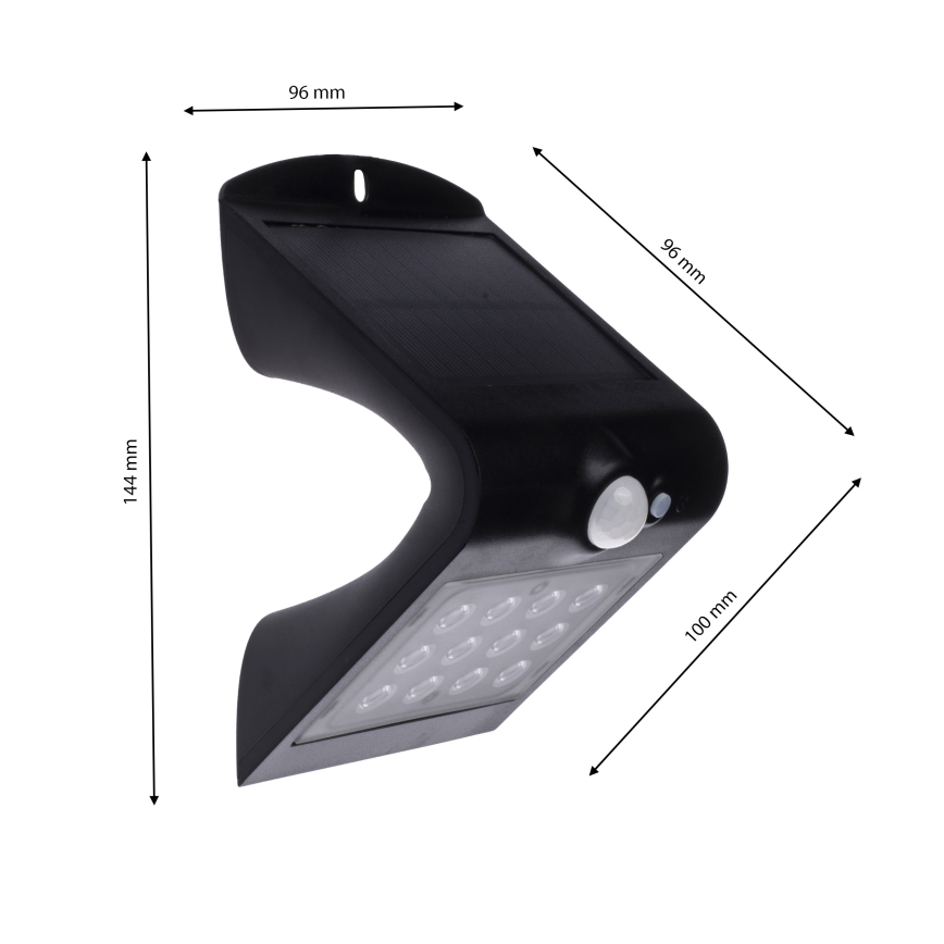 LED Solarna svetilka s senzorjem gibanja LED/1,5W/3,7V IP65