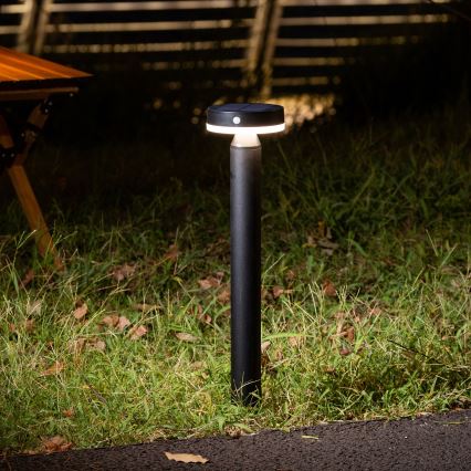 LED Solarna svetilka s senzorjem GWINEA LED/4,5W/3,7V 2000 mAh 50 cm IP44 črna