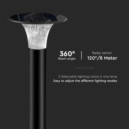 LED Solarna svetilka s senzorjem LED/15W/3,2V 4000K/6000K IP65 6000 mAh
