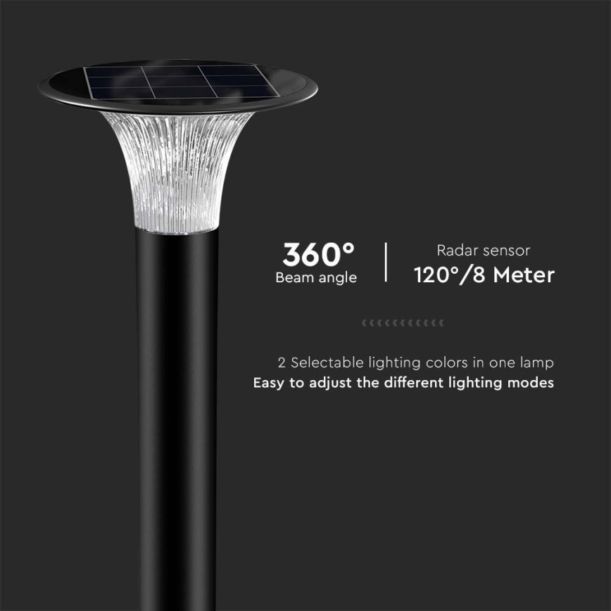 LED Solarna svetilka s senzorjem LED/15W/3,2V 4000K/6000K IP65 6000 mAh