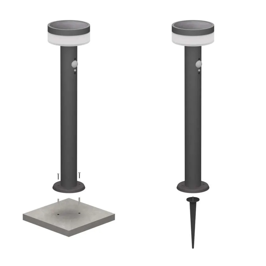 LED Solarna svetilka s senzorjem LED/2W/3,7V 1200 mAh IP44 50 cm