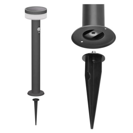 LED Solarna svetilka s senzorjem LED/2W/3,7V 1200 mAh IP44 80 cm