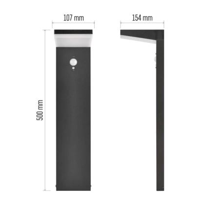 LED Solarna svetilka s senzorjem LED/4,4W/3,7V 2200 mAh IP44