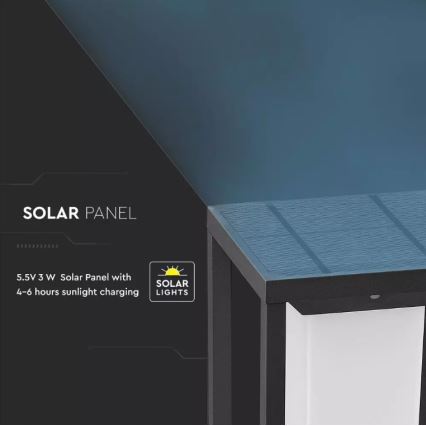 LED Solarna svetilka s senzorjem SAMSUNG CHIP LED/2W/3,7V IP65 2600 mAh