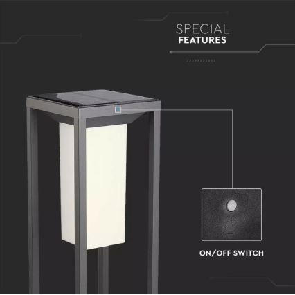 LED Solarna svetilka s senzorjem SAMSUNG CHIP LED/2W/3,7V IP65 2600 mAh