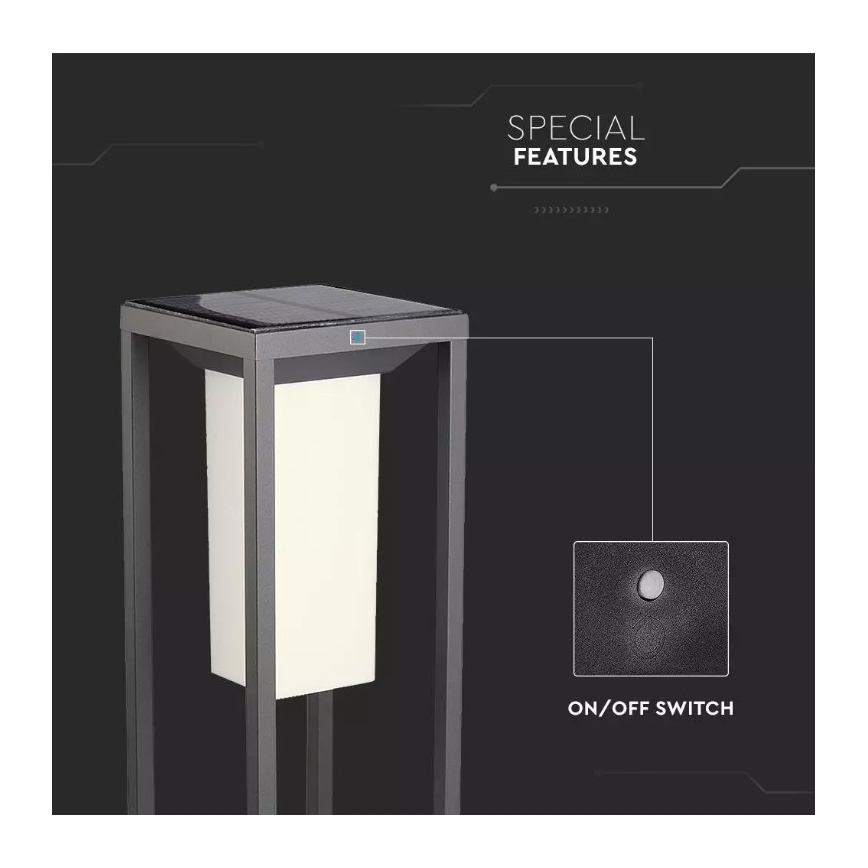 LED Solarna svetilka s senzorjem SAMSUNG CHIP LED/2W/3,7V IP65 2600 mAh