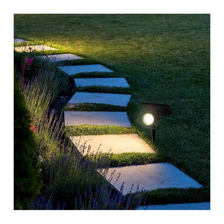 LED Solarna svetilka SPIKE LED/2W/5,5V IP65 3000K 1200 mAh