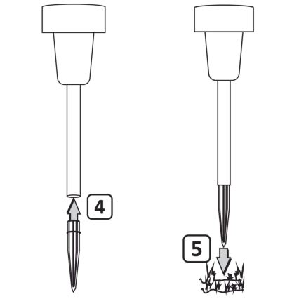 LED Solarna svetilka STIK LED/1,2V 40 mAh IP44