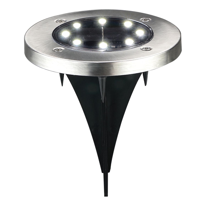 LED Solarna svetilka za dovozno pot SOLLY LED/1,2V 6500K pr. 11,5 cm 300 mAh IP44 mat krom