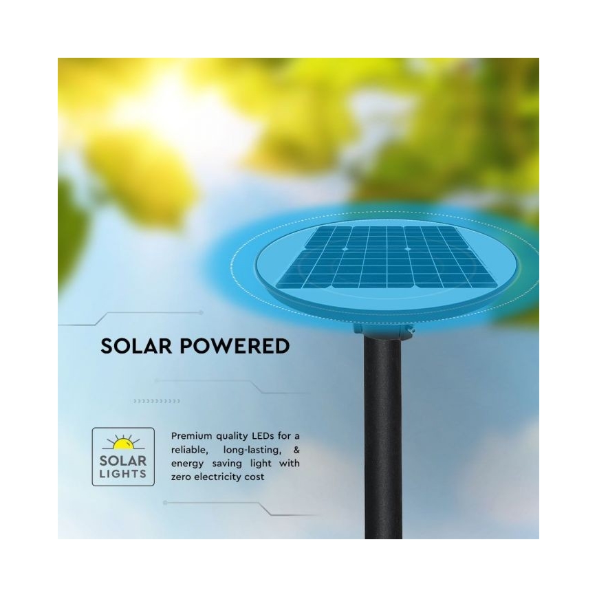 LED Solarna ulična svetilka s senzorjem LED/10W/3,2V IP65 4000K + Daljinski upravljalnik