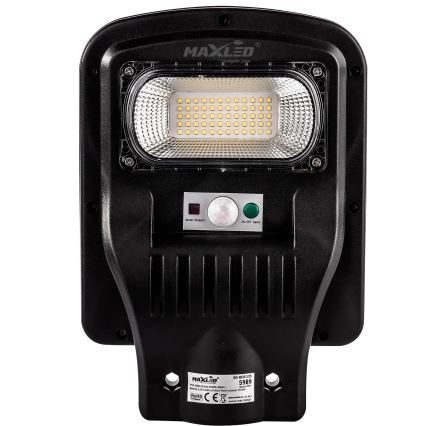 LED Zatemnitvena solarna ulica svetilka s senzorjem LED/150W/6V 6500K IP65 črna + Daljinski upravljalnik