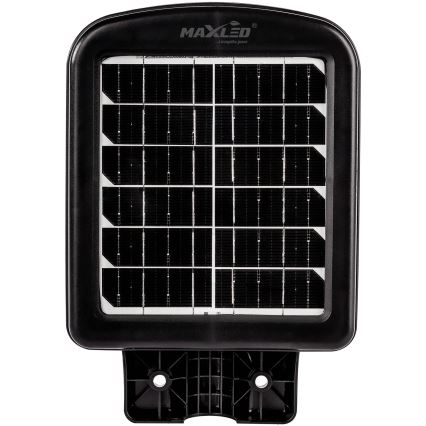 LED Zatemnitvena solarna ulica svetilka s senzorjem LED/150W/6V 6500K IP65 črna + Daljinski upravljalnik