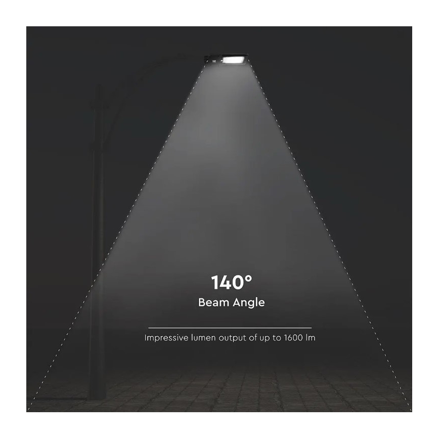LED Solarna ulična svetilka s senzorjem LED/15W/7,4V 6000K IP65 10800 mAh