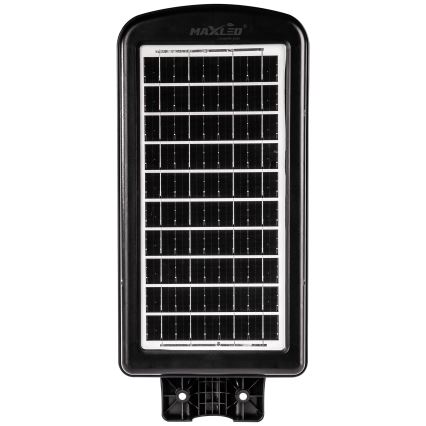 LED Zatemnitvena solarna ulica svetilka s senzorjem LED/180W/6V 6500K IP65 črna + Daljinski upravljalnik